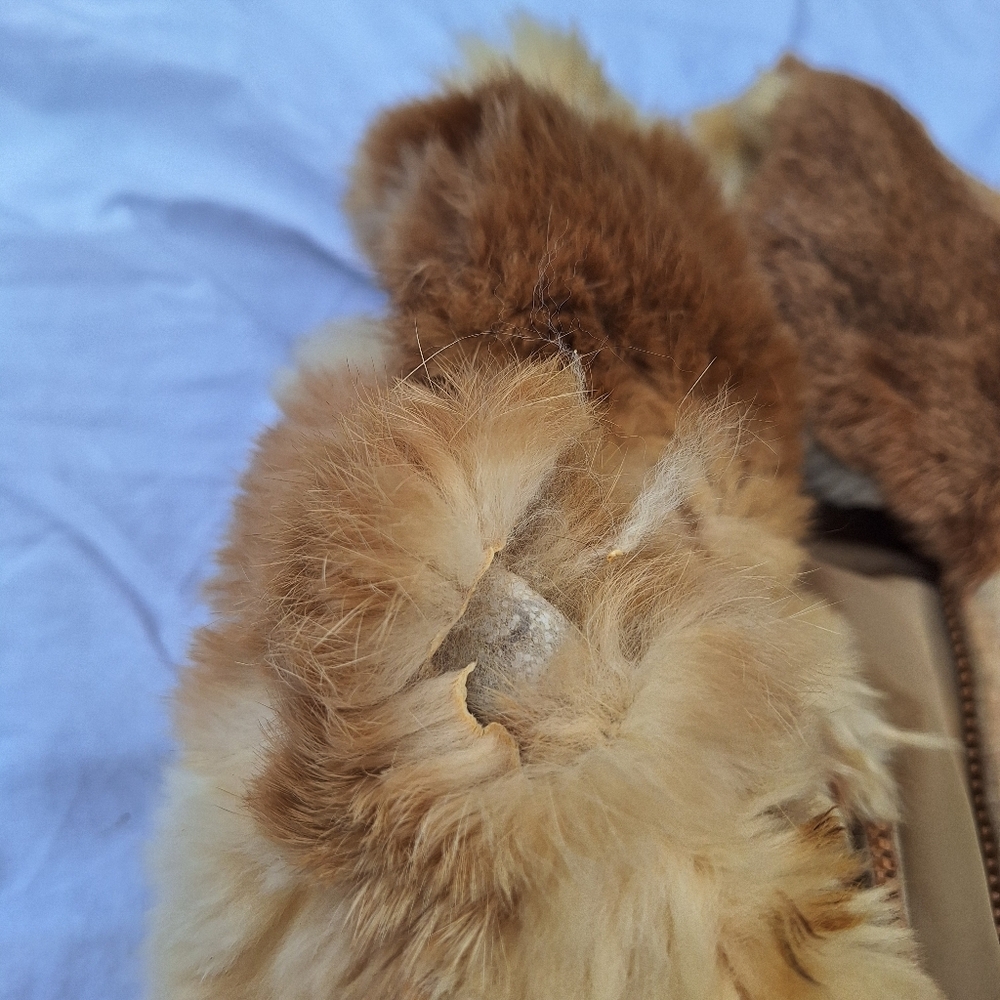Real Rabbit Fur Tan Jacket - Picture 4 of 7